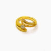Gold Ring, Designer Gold Ring, Filigree Gold Ring, Stone Studded Ring, Modern Gold Jewelry, Women's Gold Ring, Daily Wear Ring, Contemporary Jewelry, Gift for Her, Stylish Gold Ring.