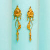 Elegant Traditional Filigree Gold Drop Earrings