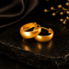 Classic Polished Gold Huggie Hoop Earrings