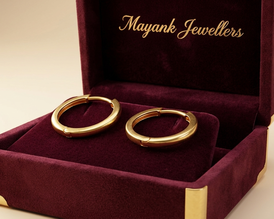Minimalist Matte Gold Hoop Earrings