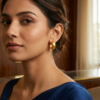 Classic Polished Gold Huggie Hoop Earrings
