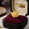 Radiant Floral Burst Gold Statement Ring
