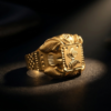 Ornate Sculptural Gold Statement Ring
