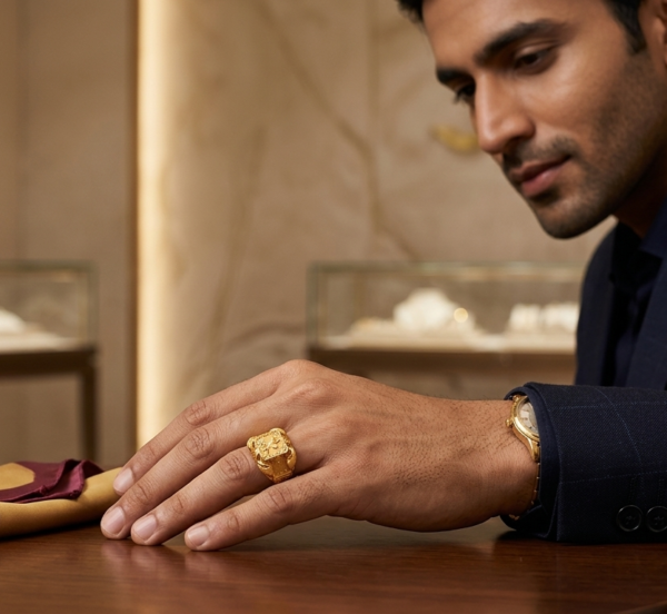 Ornate Sculptural Gold Statement Ring