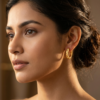Classic Textured Gold Hoop Earrings
