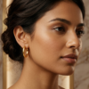 Minimalist Matte Gold Hoop Earrings