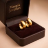 Classic Polished Gold Huggie Hoop Earrings