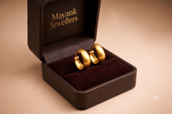Classic Polished Gold Huggie Hoop Earrings