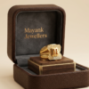 Artisan Monogrammed Textured Gold Ring