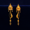 Elegant Traditional Filigree Gold Drop Earrings