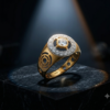 Elegant Solitaire Diamond Gold Ring