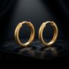 Minimalist Matte Gold Hoop Earrings