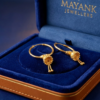 Traditional Gold Hoop Earrings with Jhumki Dangle