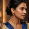 Elegant Teardrop-Inspired Two-Tone Gold Studs