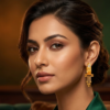 Exquisite Textured Gold Hoop Earrings with Cascading Bead Dangles