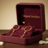 Elegant Hanging Bead Gold Hoop Earrings