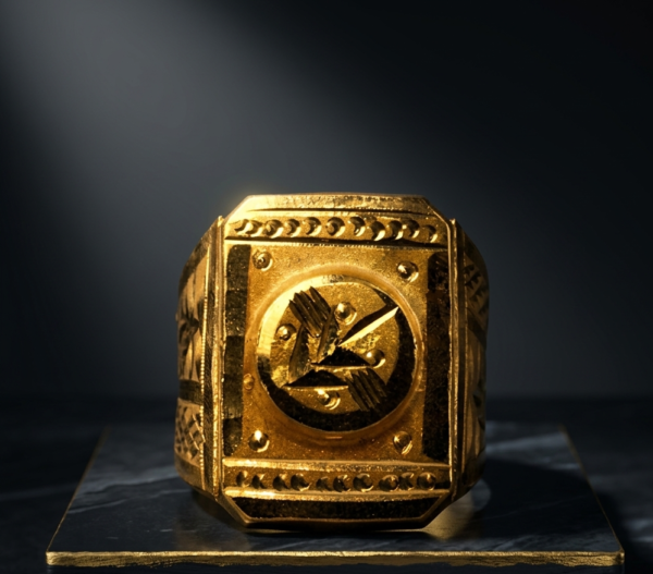 Bold Architectural Gold Statement Ring