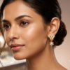 Exquisite Floral-Inspired Diamond Drop Earrings