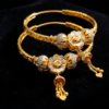 Elegant Textured Filigree Gold Hoop Earrings