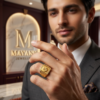 Bold Architectural Gold Statement Ring