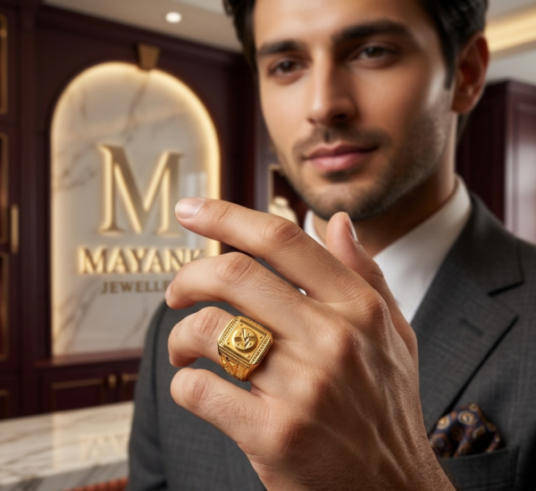 Bold Architectural Gold Statement Ring
