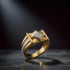 Sophisticated Two-Tone Diamond Statement Ring