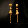 Radiant Multi-Tiered Filigree Gold Jhumka Earrings