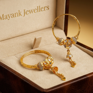 Elegant Textured Filigree Gold Hoop Earrings