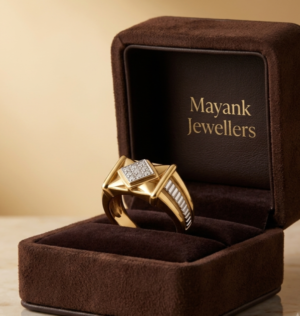 Sophisticated Two-Tone Diamond Statement Ring