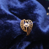 Artistic Filigree Leaf-Inspired Gold Ring