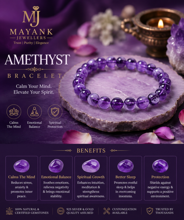 Serene Amethyst Calming Crystal Bracelet
