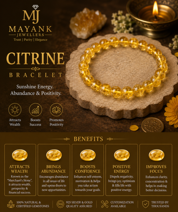 Radiant Citrine Abundance Crystal Bracelet