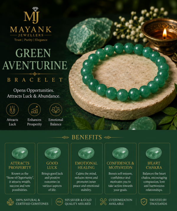 Prosperous Green Aventurine Crystal Bracelet