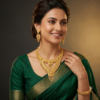 Exquisite Traditional Gold-Plated Layered Necklace and Earrings Set