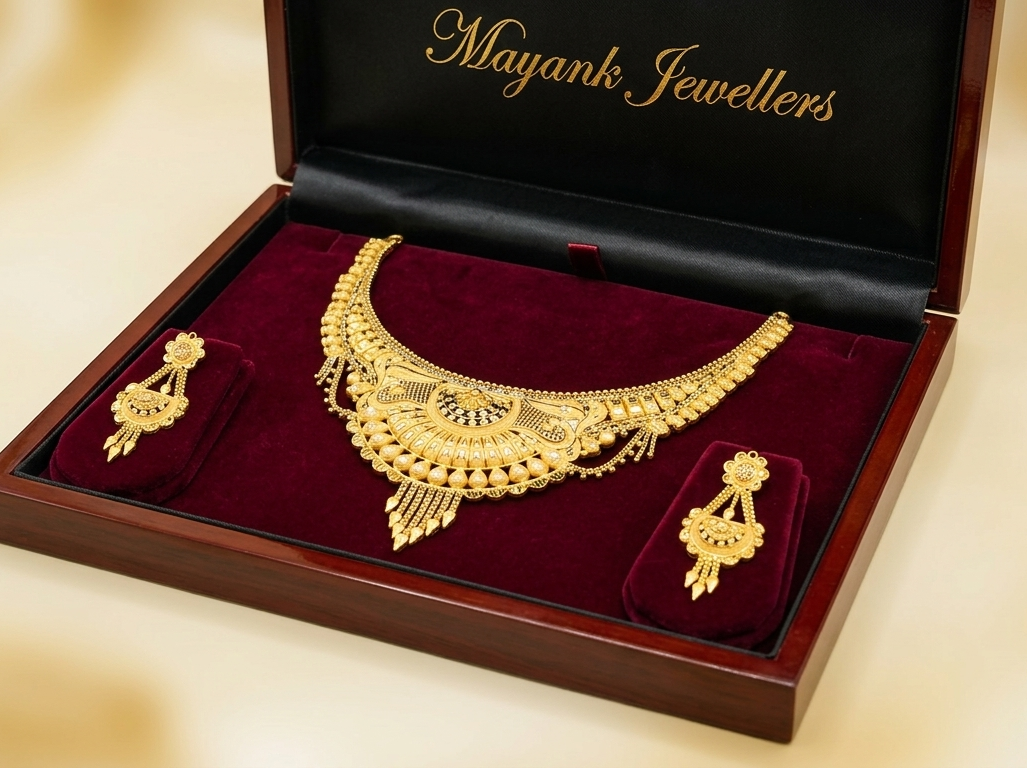 Radiant Traditional Gold-Plated Statement Necklace and Dangle Earrings Set Radiant Traditional Gold-Plated Statement Necklace and Dangle Earrings Set
