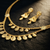 Delicate Gold-Plated Double-Layer Leaf Charm Necklace Set