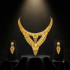 Exquisite Traditional Gold-Plated Layered Necklace and Earrings Set