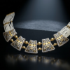 Elegant Multi-Strand Pearl and Filigree Designer Necklace Set
