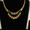 Delicate Gold-Plated Double-Layer Leaf Charm Necklace Set