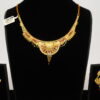 Mayank Jewellers Traditional Gold-Plated Enamel Accented Necklace and Earrings Set