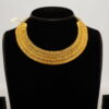 Mayank Jewellers Royal Gold-Plated Heavy Choker Necklace and Earrings Set