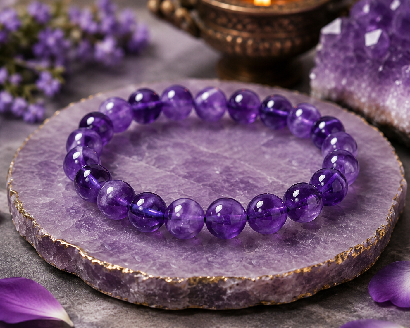 Serene Amethyst Calming Crystal Bracelet