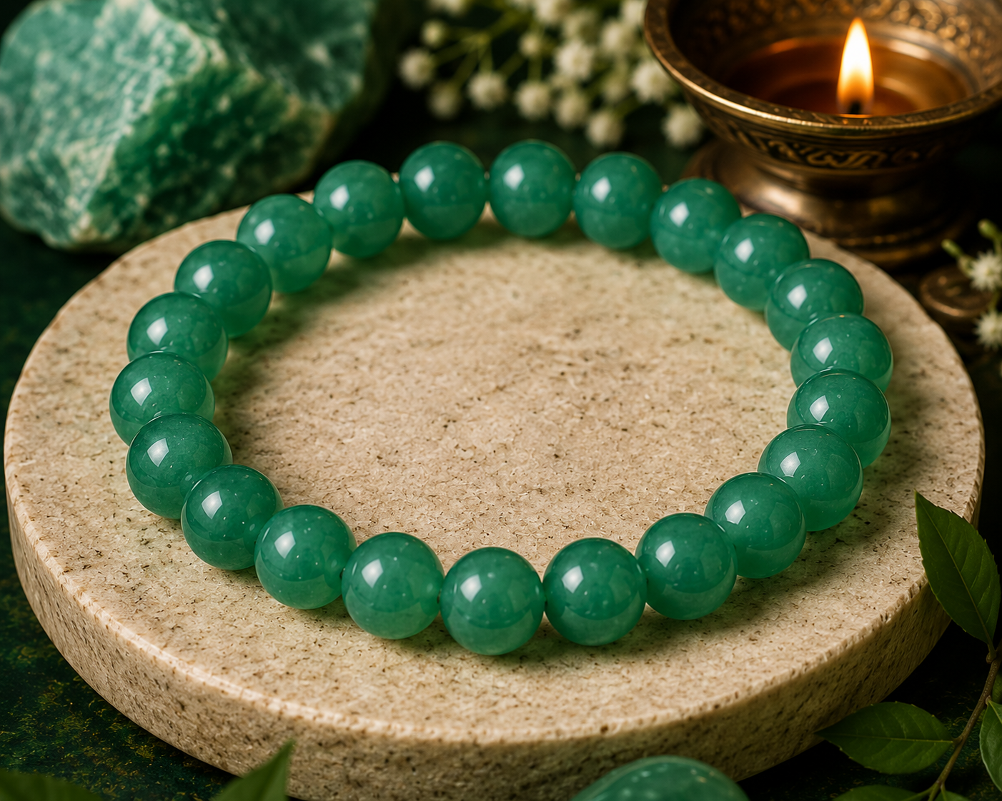 Prosperous Green Aventurine Crystal Bracelet