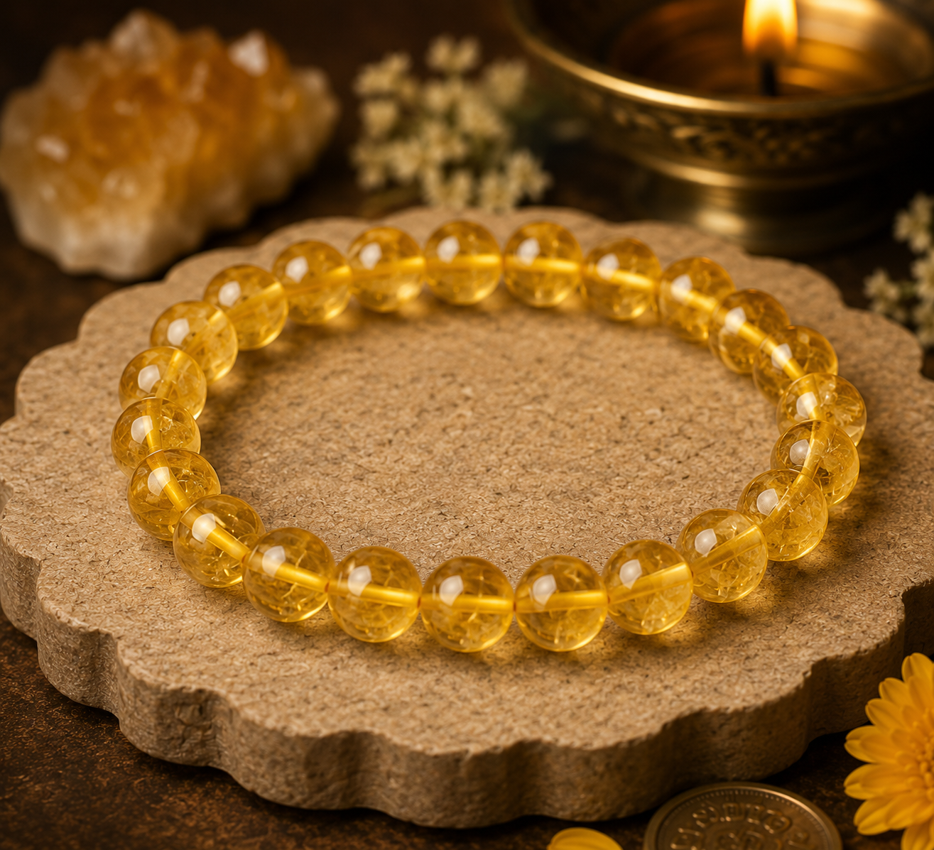 Radiant Citrine Abundance Crystal Bracelet