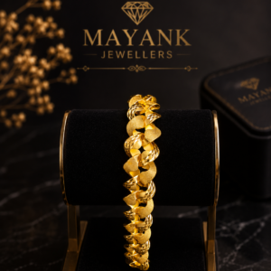 Artisan Texturized Gold Link Bracelet