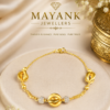 Mayank Jewellers Elegant Bead & Interlink Gold Bracelet