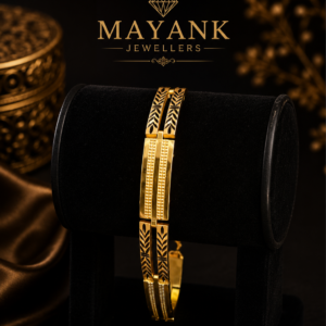 Mayank Jewellers Artisan Textured Gold Bracelet