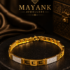 Mayank Jewellers Geometric Two-Tone Link Bracelet