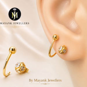 Spiral Ball Gold Earring #Mayank Jewellers